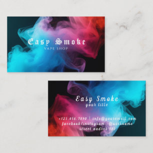 Carte de visite de la boutique de vapeur de fumée 