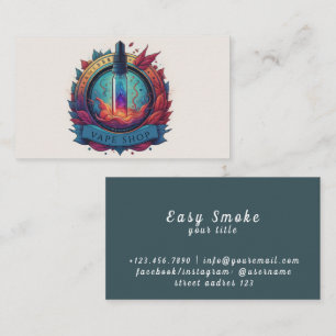 Carte de visite de la boutique de vapeur de fumée