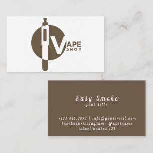 Carte de visite de la boutique de vapeur de fumée