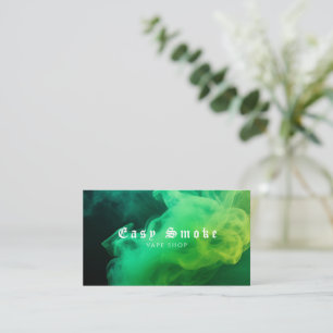 Carte de visite de la boutique de vapotage aux fum