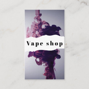 Carte de visite de la boutique de vapotage Fumer