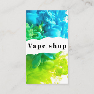 Carte de visite de la boutique de vapotage Fumer