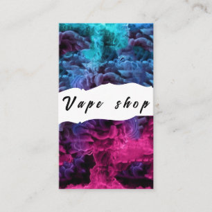 Carte de visite de la boutique de vapotage Fumer