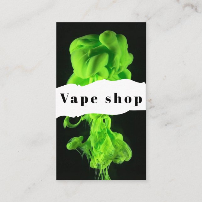 Carte de visite de la boutique de vapotage Fumer (Devant)