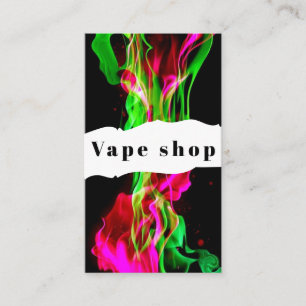 Carte de visite de la boutique de vapotage Fumer