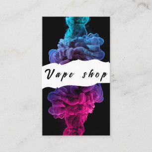 Carte de visite de la boutique de vapotage Fumer