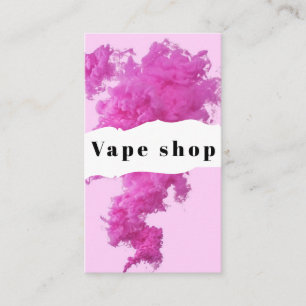 Carte de visite de la boutique de vapotage Fumer
