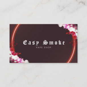 Carte de visite de la boutique de vapotage marron