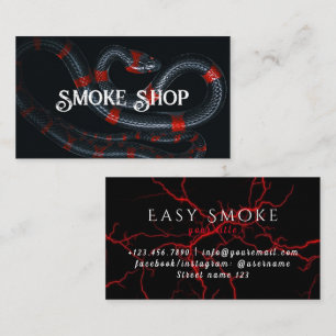 Carte de visite de la boutique de vapotage Red Sna