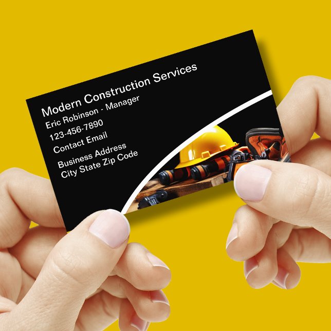 Carte de visite de la construction moderne Modèle  (Créateur téléchargé)