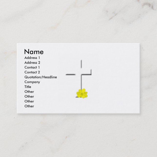 Carte de visite de la Croix blanche (Devant)