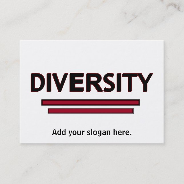 Carte de visite de la diversité (Devant)