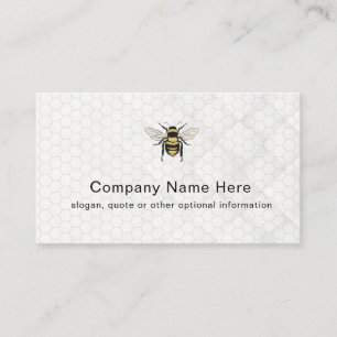 Carte de visite de la ferme apicole Vintage Honey 