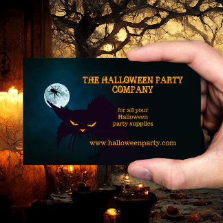 Carte de visite de la fête d'Halloween