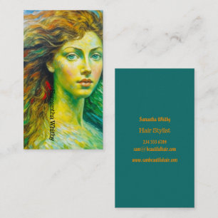 Carte de visite de la liste de cheveux. Image éton