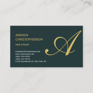 Carte de visite de la liste de cheveux Monogram