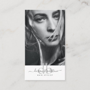 Carte de visite de la liste des cheveux de photo m