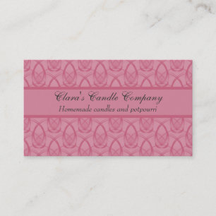 Carte de visite de la mode, rose pâle