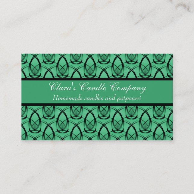 Carte de visite de la mode, Sage Green (Devant)