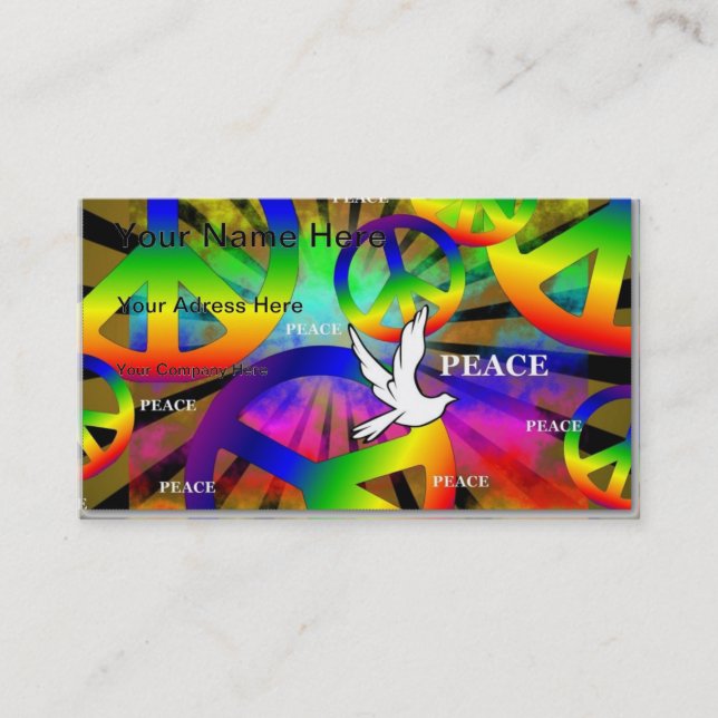 Carte de visite de la paix (Devant)