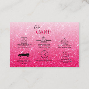 Carte de visite de la Parties scintillant rose mod