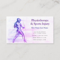 Carte de visite de la physiothérapie et des blessu