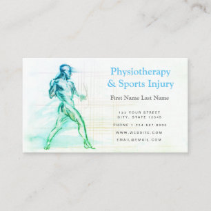 Carte de visite de la physiothérapie et des blessu