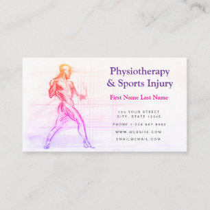 Carte de visite de la physiothérapie et des blessu