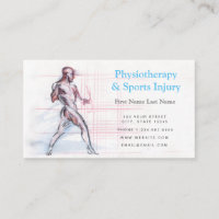 Carte de visite de la physiothérapie et des blessu