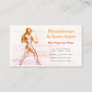Carte de visite de la physiothérapie et des blessu