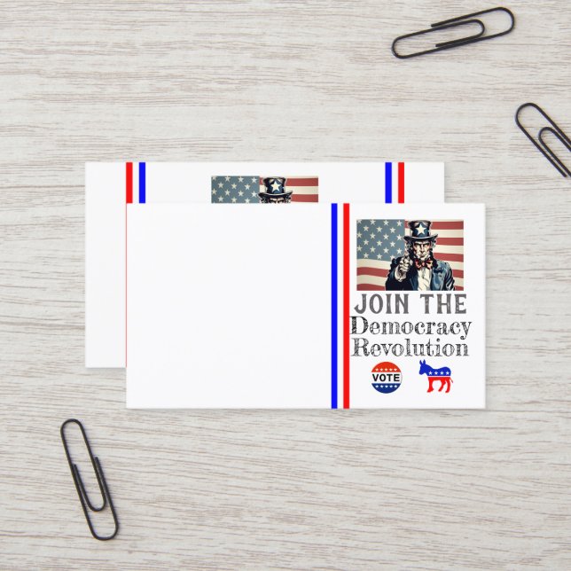 Carte de visite de la révolution démocratique (Devant/Arrière en situation)