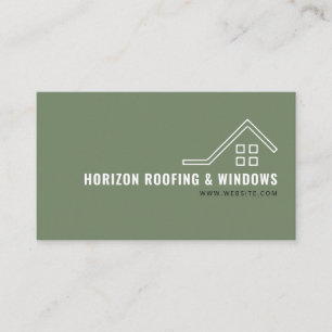 Carte de visite de la société de toiture et fenêtr