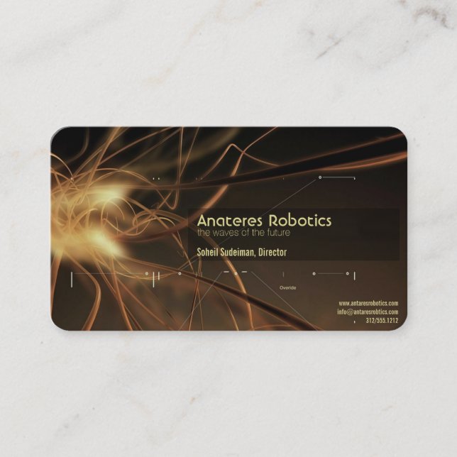 carte de visite de la société robotique (Devant)