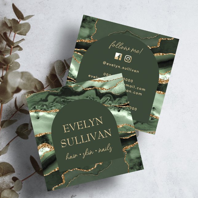 Carte de visite de l'agate verte et de l'arc (Créateur téléchargé)