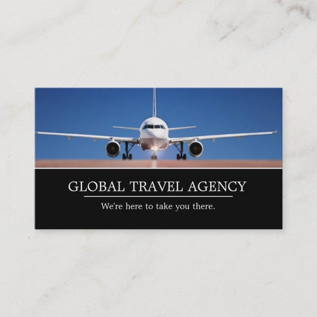 Carte de visite de l'agence de voyage globale (Devant)
