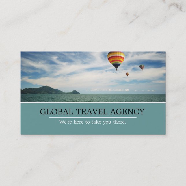 Carte de visite de l'agence de voyage globale (Devant)