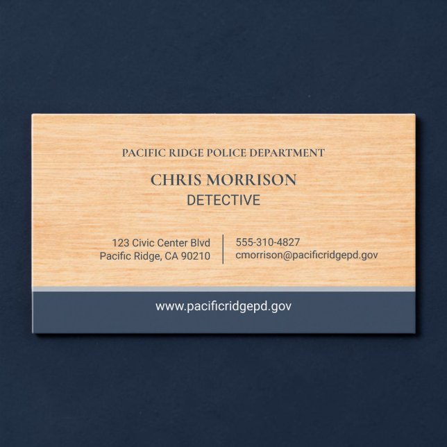 Carte de visite de l'agent de police détective Woo (Créateur téléchargé)