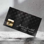 Carte de visite de l'agent de talent Black & Gold<br><div class="desc">Luxury Black & Gold Talent Agent Carte de visite.</div>
