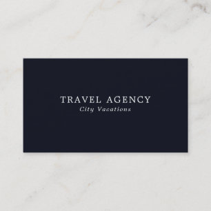 Carte de visite de l'agent de voyage simple et mod