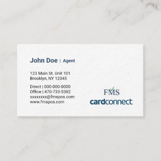 Carte de visite de l'agent FMS