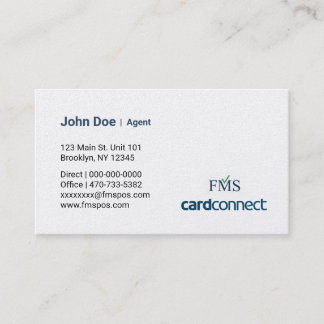 Carte de visite de l'agent FMS