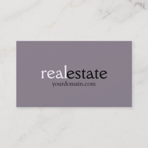 Carte de visite de l'agent immobilier métallique R