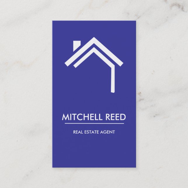 Carte de visite de l'agent immobilier moderne (Devant)