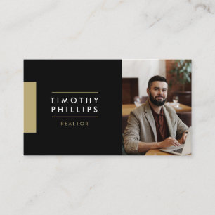 Carte de visite de l'agent immobilier moderne 