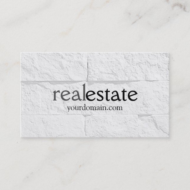 Carte de visite de l'agent immobilier Motif Brick  (Devant)