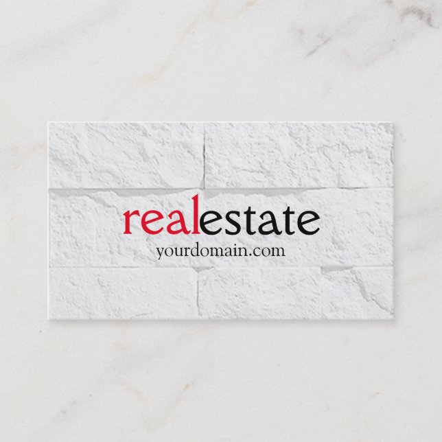 Carte de visite de l'agent immobilier Motif Brick  (Devant)