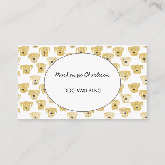 Carte de visite de l'aquarelle de la marche des ch (Devant)