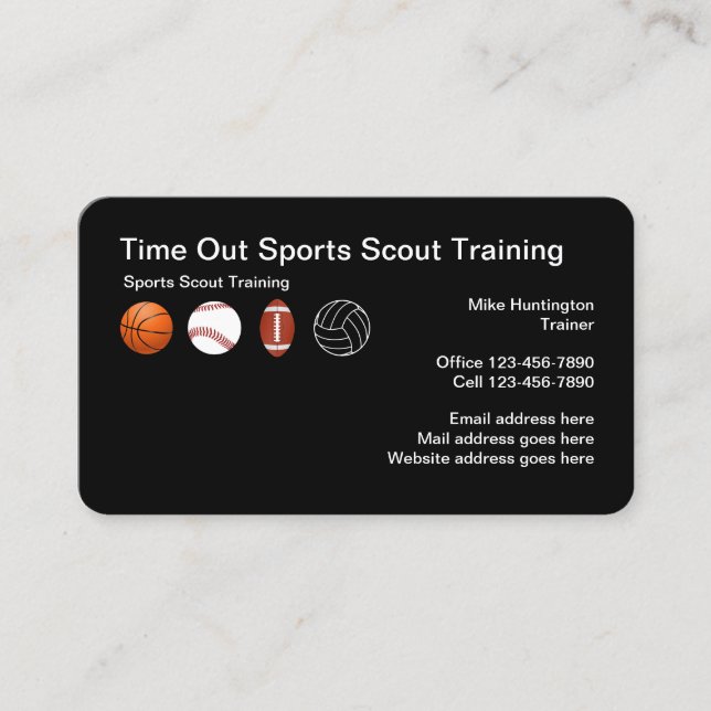 Carte de visite de l'école de formation de scout s (Devant)