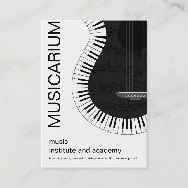 carte de visite de l'école de musique (Devant)