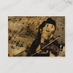 Carte de visite de leçon de violon